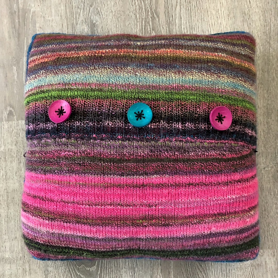 Kaffe Fassett pillow back