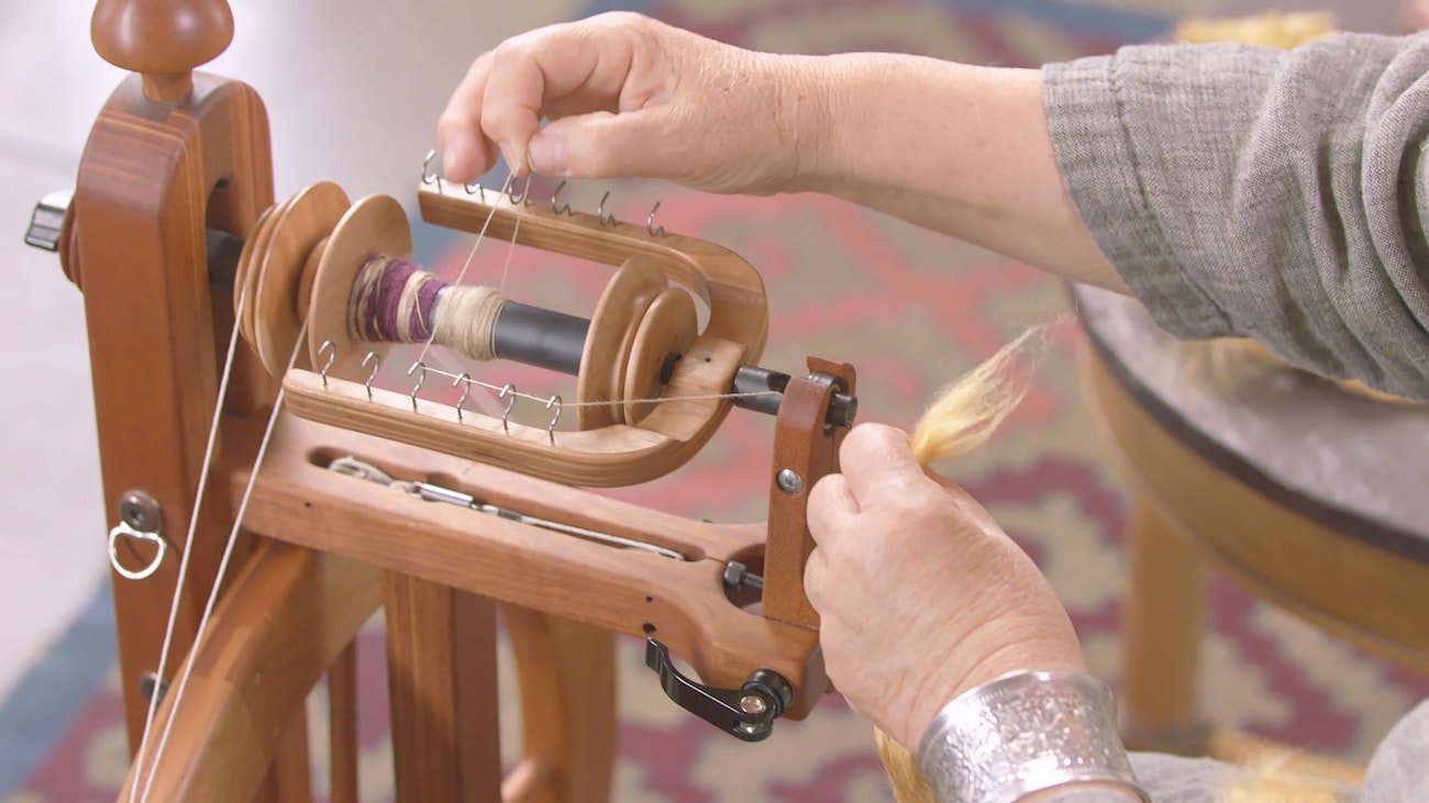 Cross Lacing Helps With Spinning Fine Silk