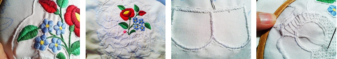 Hungarian embroidery steps