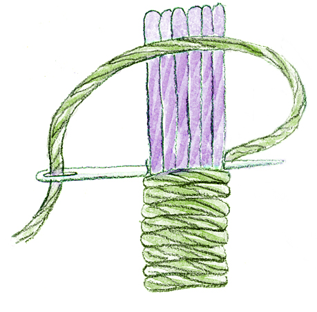 Padded satin stitch