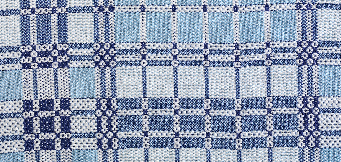 Close up detail of the Starry Sky Placemats by Judit Ozoray from Handwoven September/October 2016