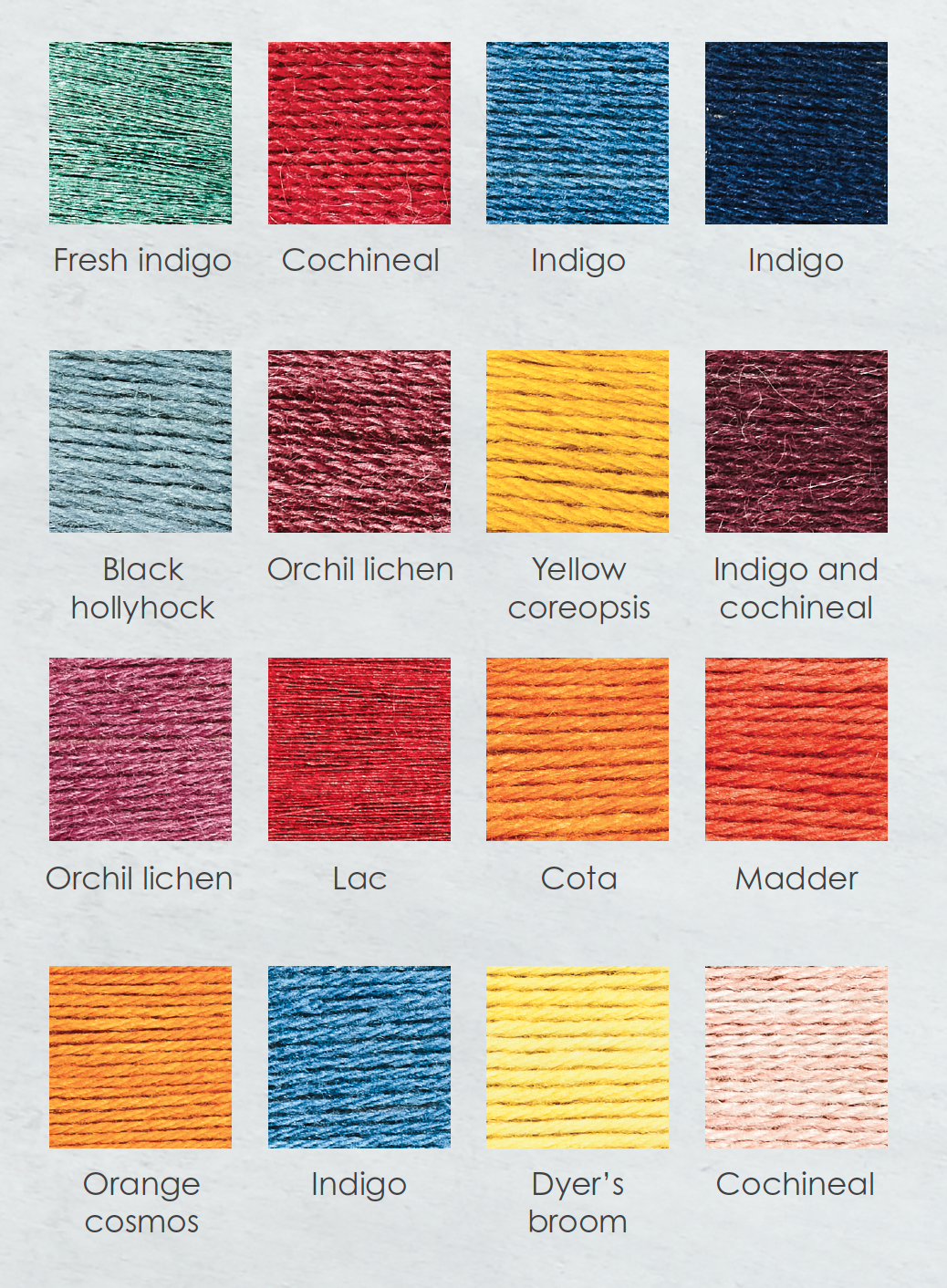 Natural Dye Swatches