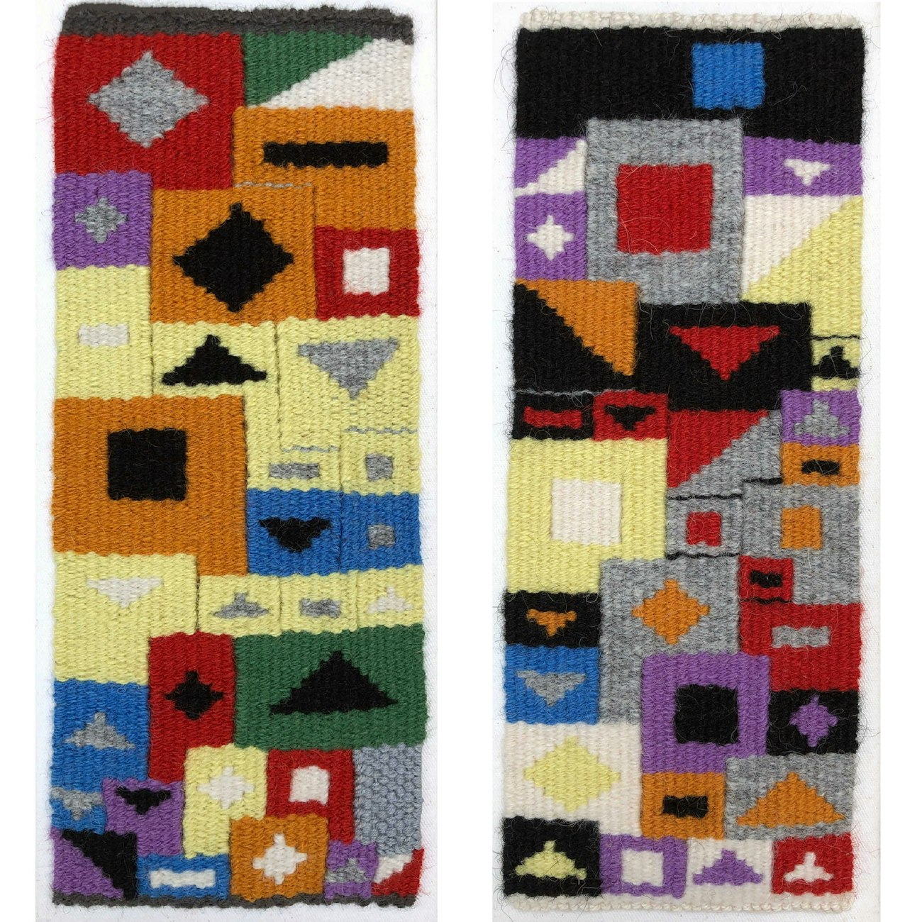 Tommye’s tapestries diaries from July 2011 and August 2011. All were woven in wool and cotton.