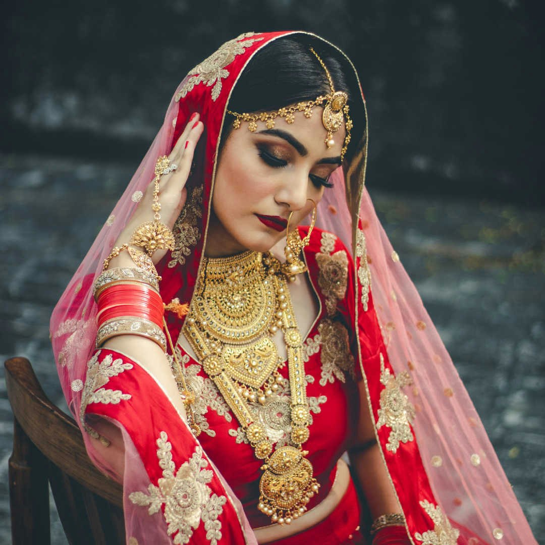 Woman in dupatta