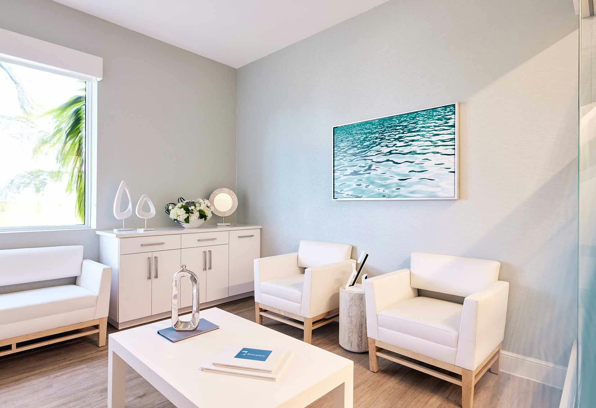 Waiting room at Palm Beach Facial Plastic