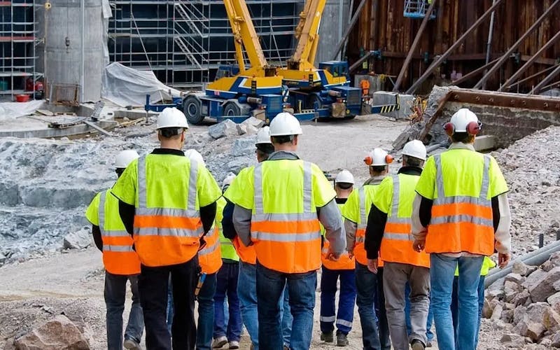 A group of construction workers