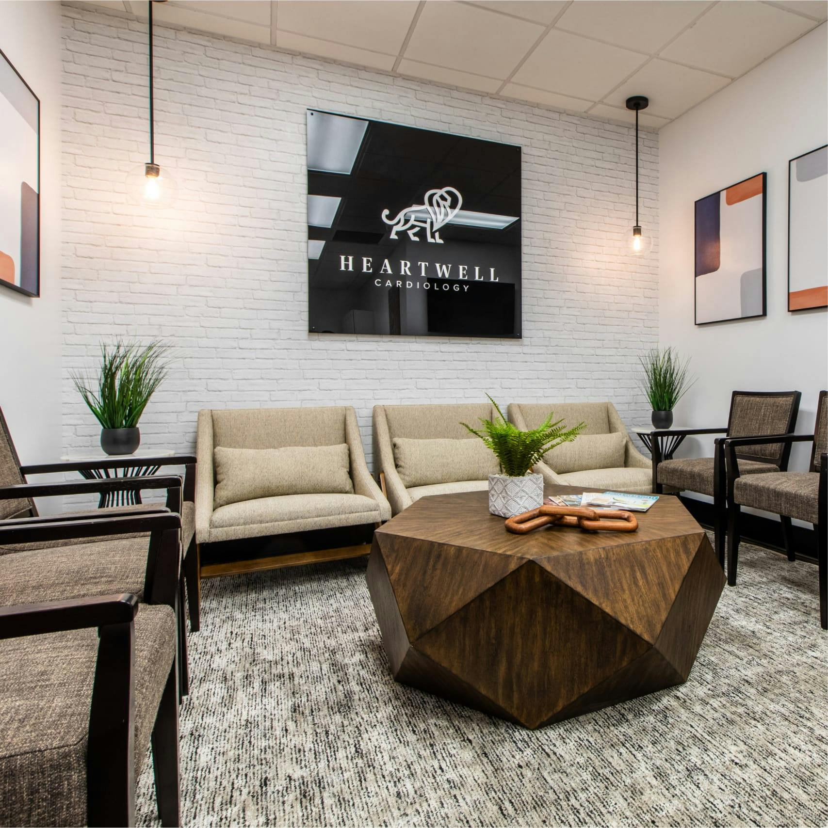 Waiting room in Heartwell Cardiology in Winter Park, FL.