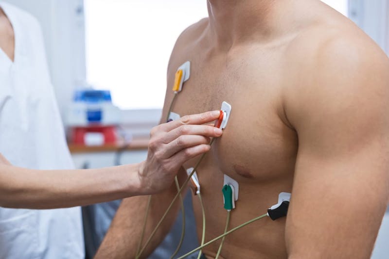 Man receiving EKG