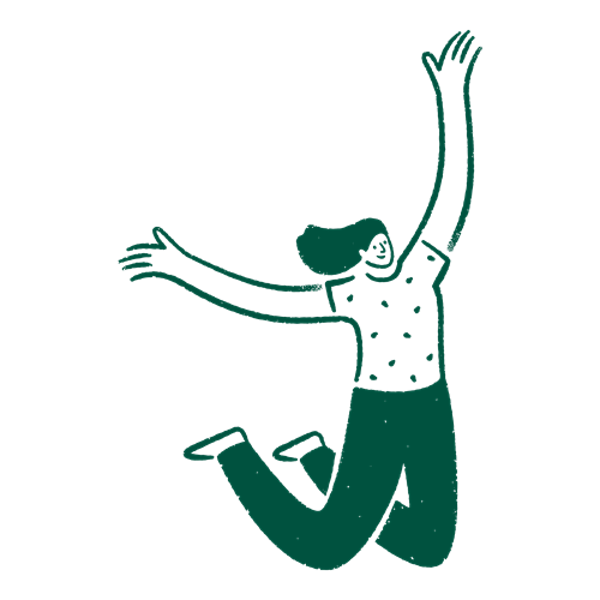 Illustration of Jumping Girl Vector