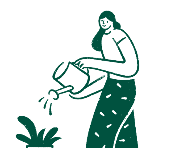 Woman Watering Plants