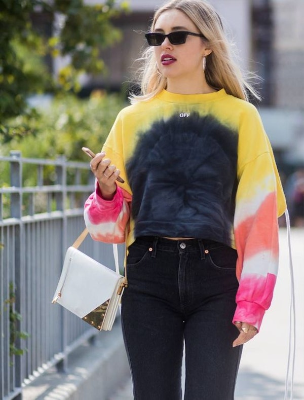 The trend of street style: clothing in the technique of tie-dye 