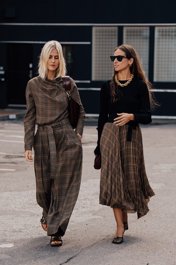 Brown cage print — the most fashionable this Fall