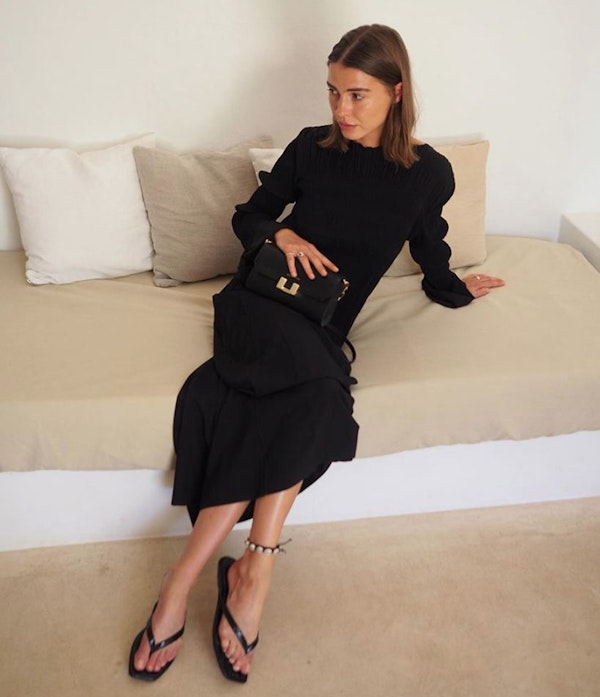 Trend alert — long black dress with long sleeves