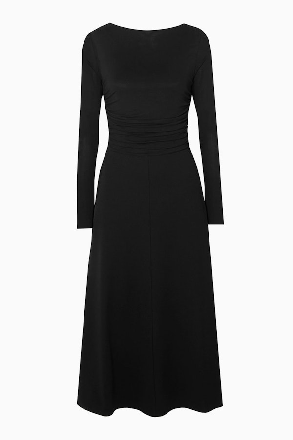 Trend alert — long black dress with long sleeves