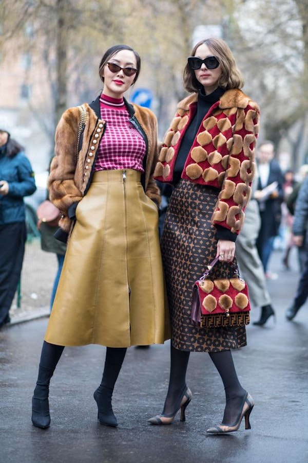 How to wear leather skirts this Fall