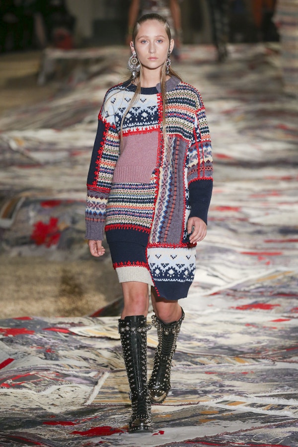 An unusual trend this season - patchwork-style clothing