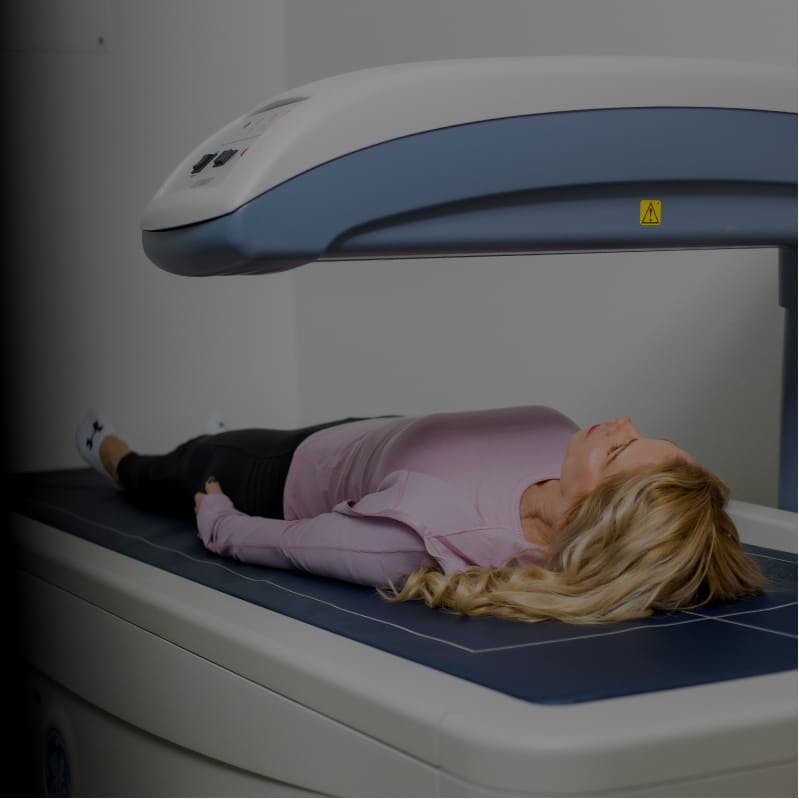 Patient getting a Dexa scan at Eleve Medspa