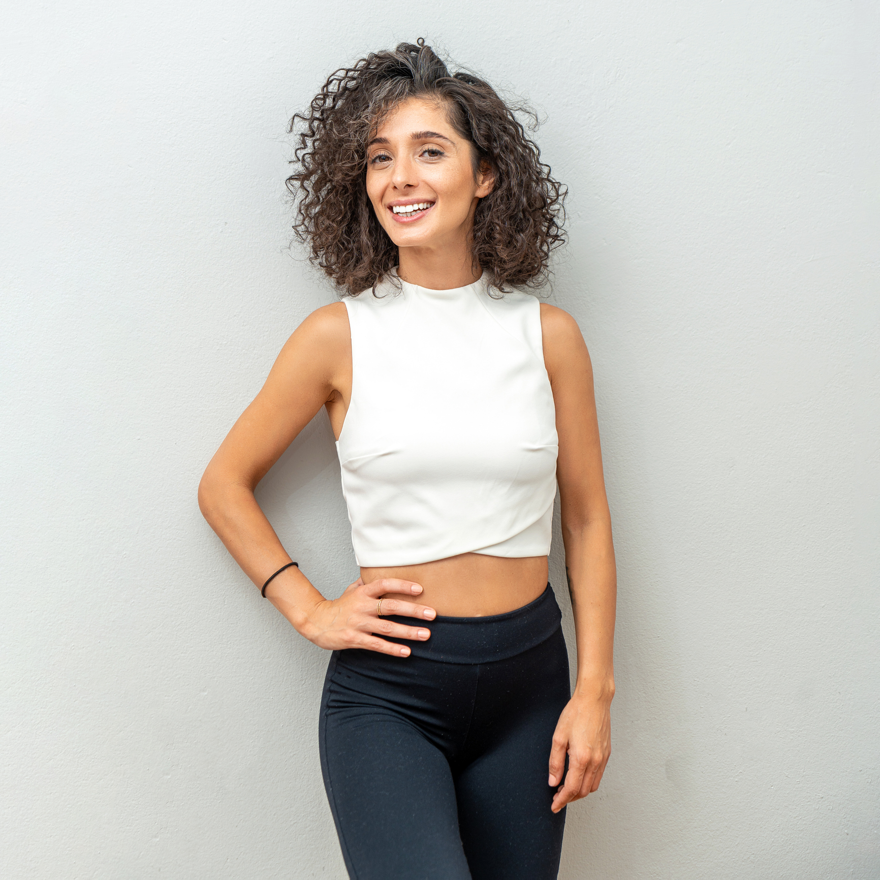 Woman in workout attire