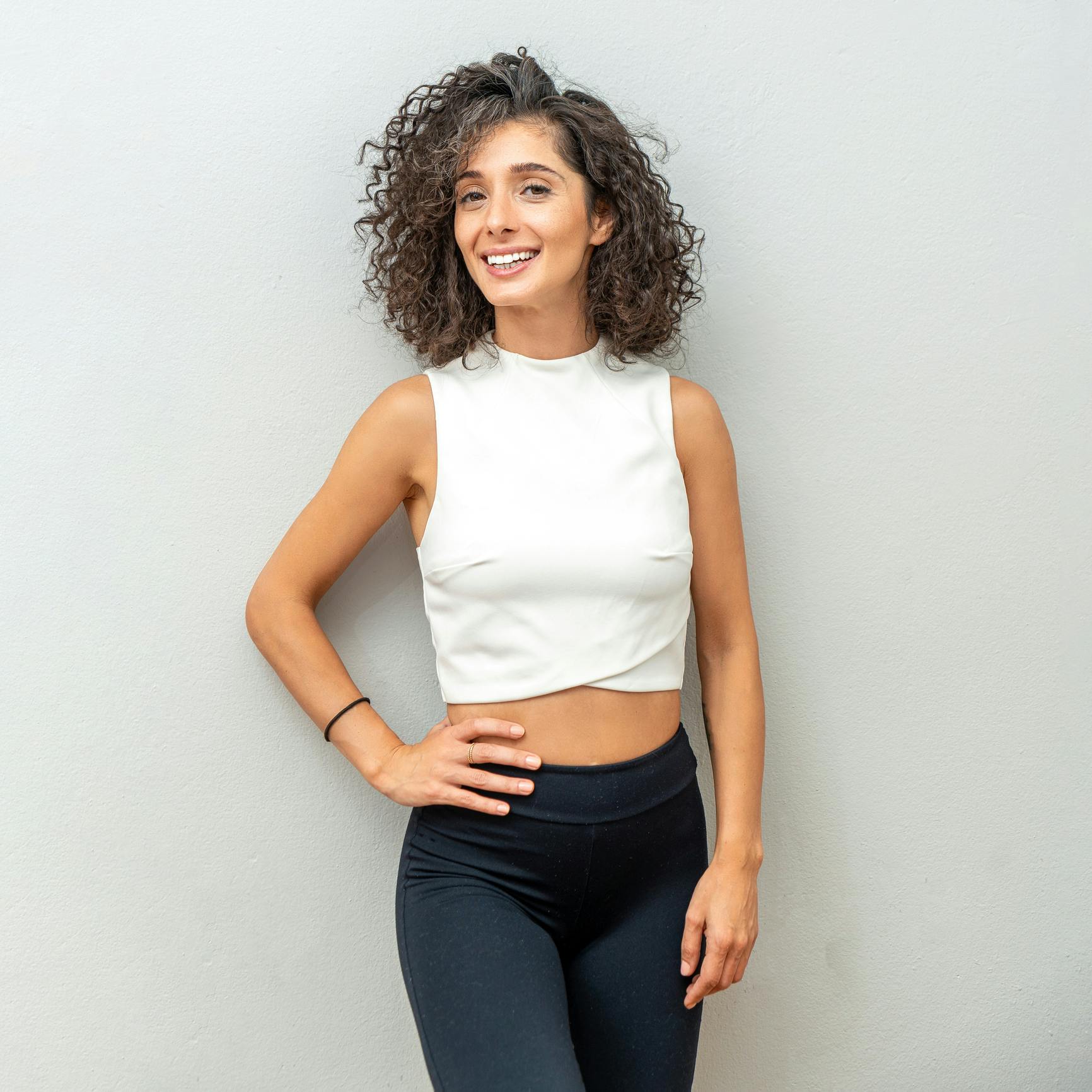 Woman in workout attire
