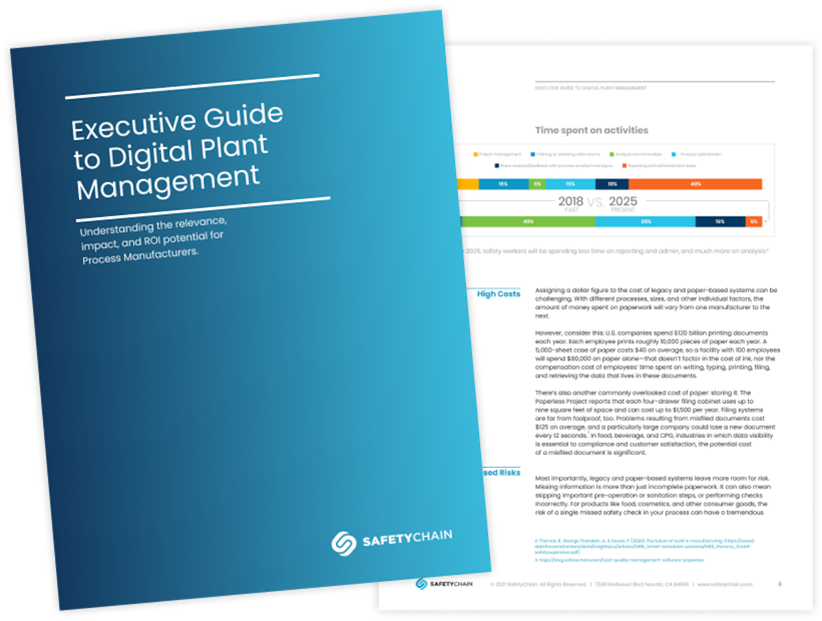Content cover page for the Executive Guide to Digital Plant Management