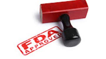 A large stamp that says "FDA Approved"
