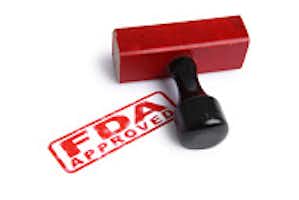 A large stamp that says "FDA Approved"