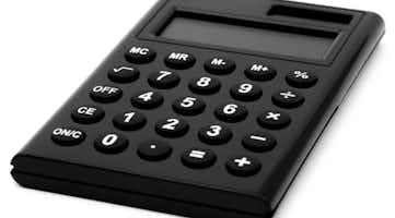Up close photo of a calculator