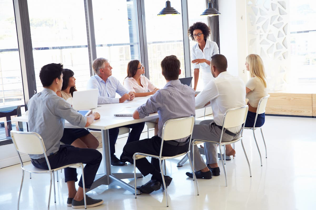 Business meeting in an office