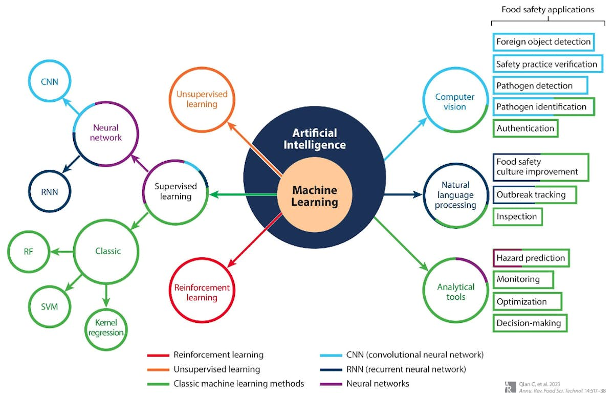 Current and future food safety AI applications