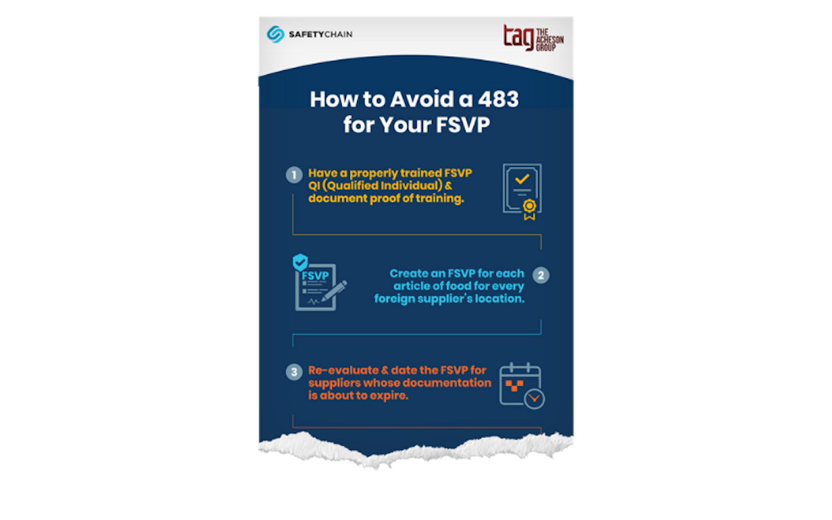 How to Avoid a 483 for Your FSVP