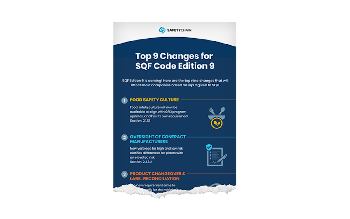 Top 9 Changes for SQF Code Edition 9