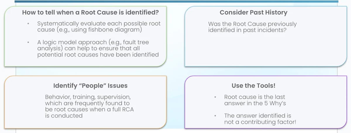 How to tell when a Root Cause is identified