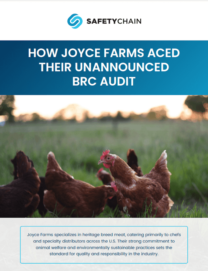 How Joyce Farms Aced Their Unannounced BRC Audit