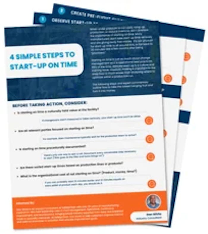 4 Simple Steps to Start-Up On Time