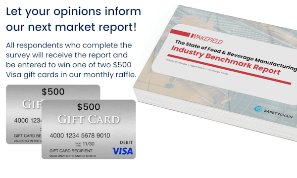 Take part in our next food and beverage manufacturing benchmark survey and be entered to win
