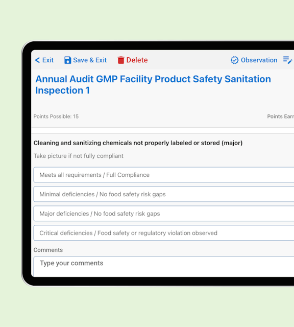 Food Safety Programs: Annual Audit GMP Facility Product Safety Sanitation Inspection