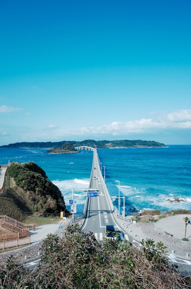 Tsunoshima bridge. This bridge is called "Bridge to heaven"