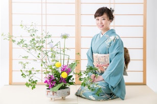 Ikebana Japanese flower arrangement
