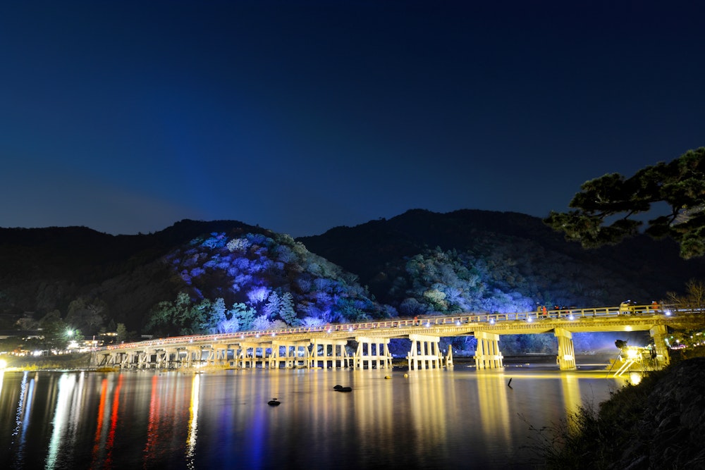 Togetsukyo Bridge at Night
