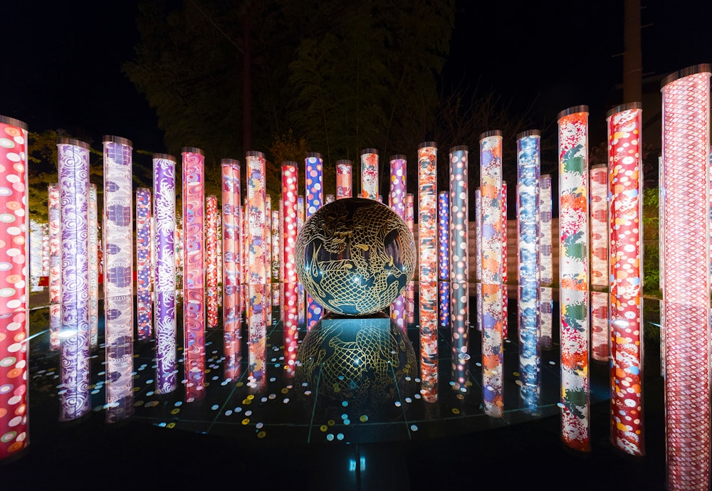 Arashiyama Kimono Forest at Night