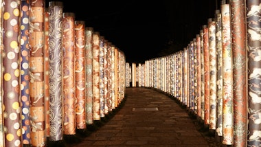 Arashiyama Kimono Forest at Night