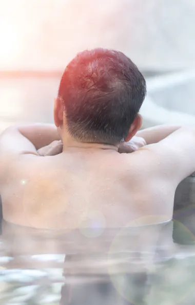 Couple Enjoying Onsen Couple Enjoying Onsen