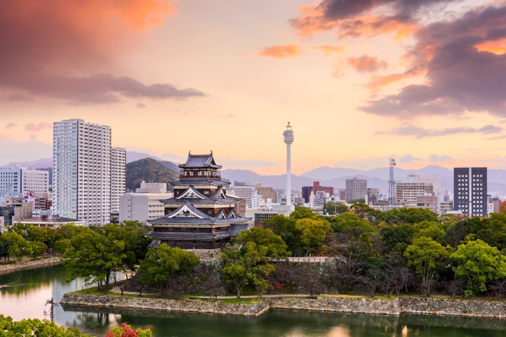 Hiroshima Castle and Cityscape