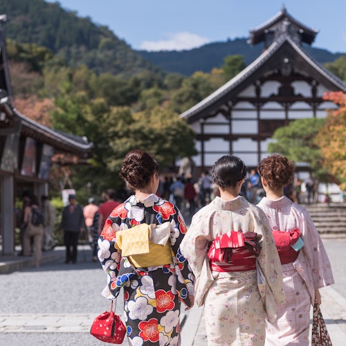 Kimono and Tenryuji Temple Kimono and Tenryuji Temple