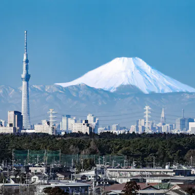 Skytree and Mt. Fuji Skytree and Mt. Fuji
