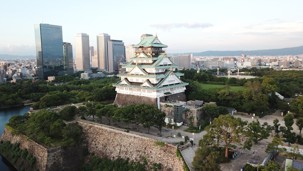 Osaka Castle Aerial Shot
