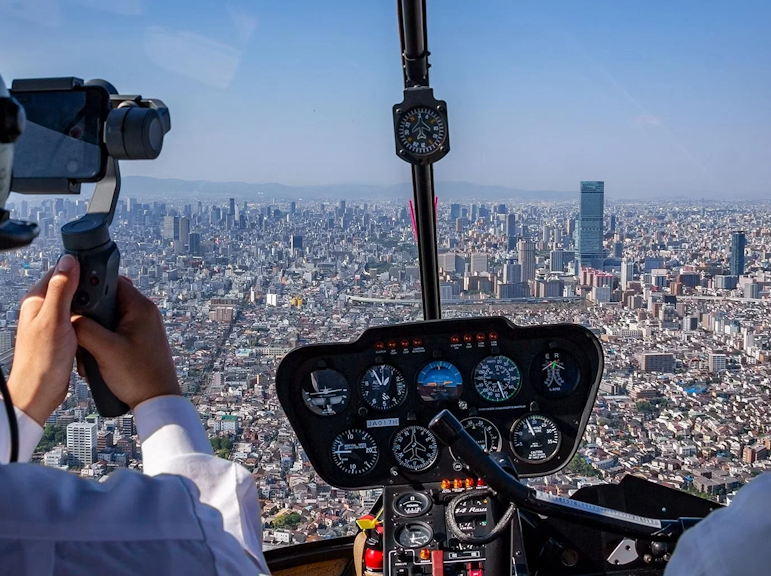 1시간 오사카 헬리콥터 투어: 도시 하늘 모험
