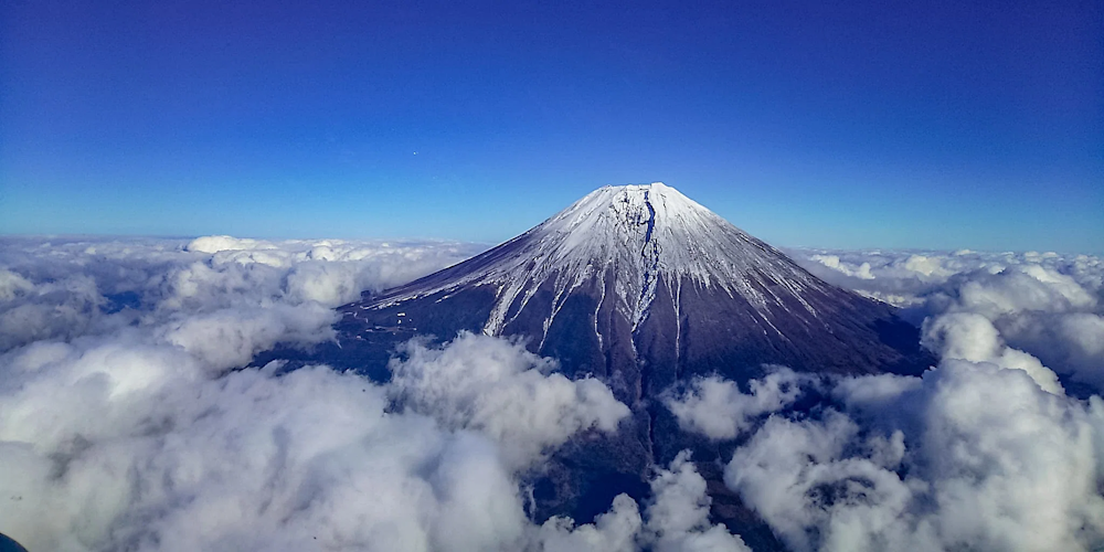 Mt Fuji Helicopter View