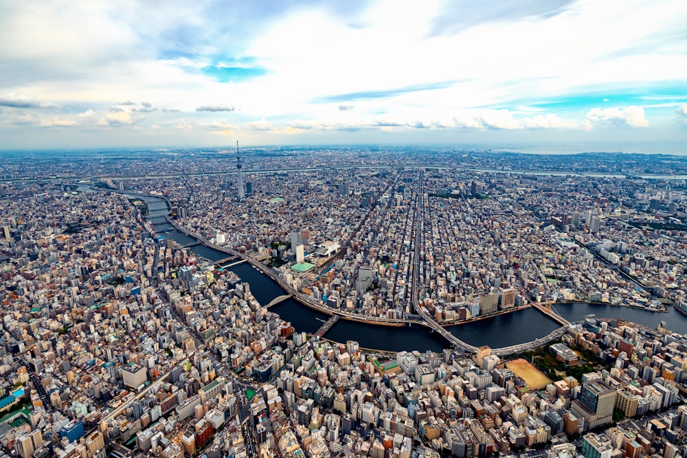 Ryogoku Kokugikan Aerial View