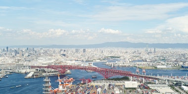 View of Osaka from Sakishima Observatory